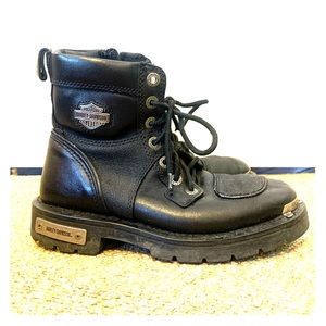Steel-toe Combat Motorcycle Boots